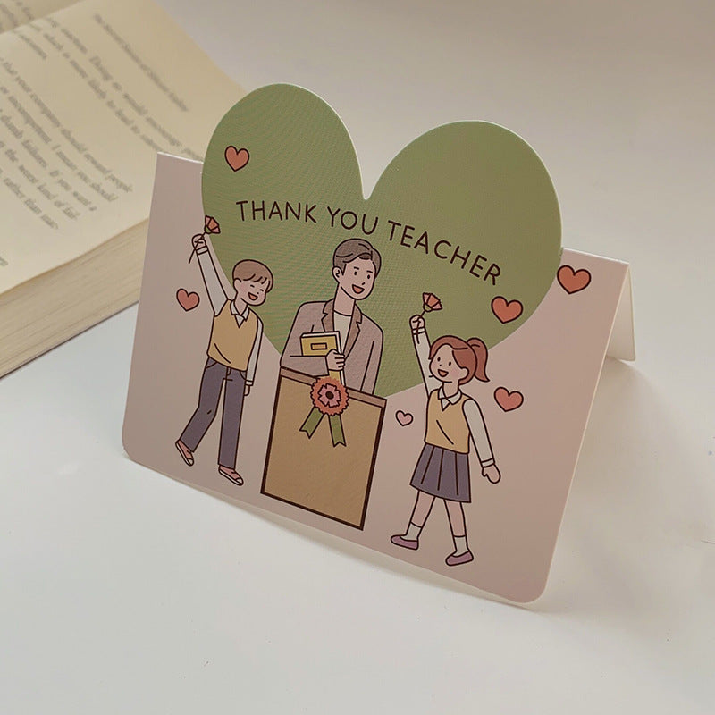 Wholesale of 10pcs/pack Mother's Day, Father's Day, Teacher's Day Creative Paper Greeting Cards